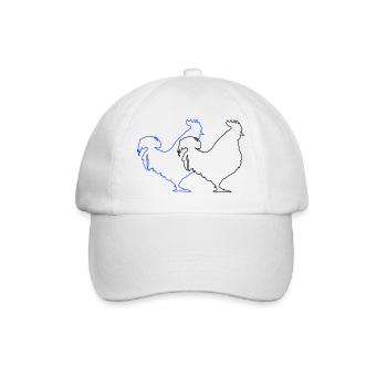 Rooster 2 - Baseball Cap - white/white - Front