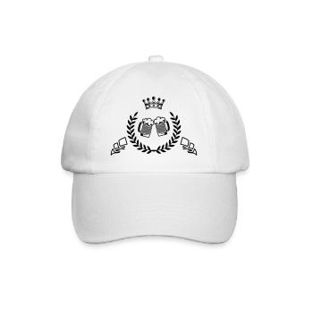 bier wappen - Baseballkappe - Weiß/Weiß - Vorne