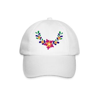 Flower Flower Plant - Baseball Cap - white/white - Front