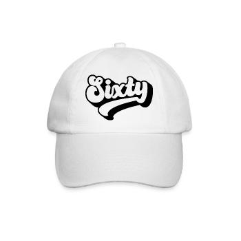 Sixty 60th Birthday Men Women 60 Years Old - Baseball Cap - white/white - Front