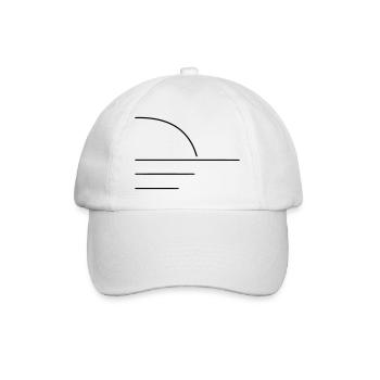Sonne - Baseballkappe - Weiß/Weiß - Vorne