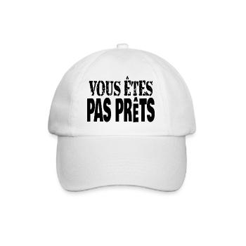 vous êtes pas prêts - Casquette classique - blanc/blanc - Devant