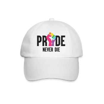 Pride Month LGBT - Pride Never Die - Baseballkappe - Weiß/Weiß - Vorne