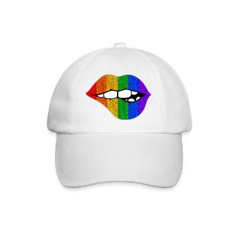 LÈVRES LGBTQ+ MORDANT LA FIERTÉ - Casquette classique - blanc/blanc - Devant