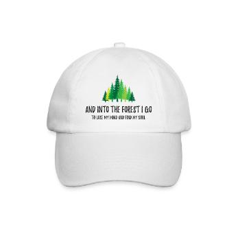 Et je vais dans la forêt - Casquette classique - blanc/blanc - Devant