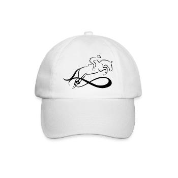 unendlich liebe Pferd Springreiten - Baseballkappe - Weiß/Weiß - Vorne