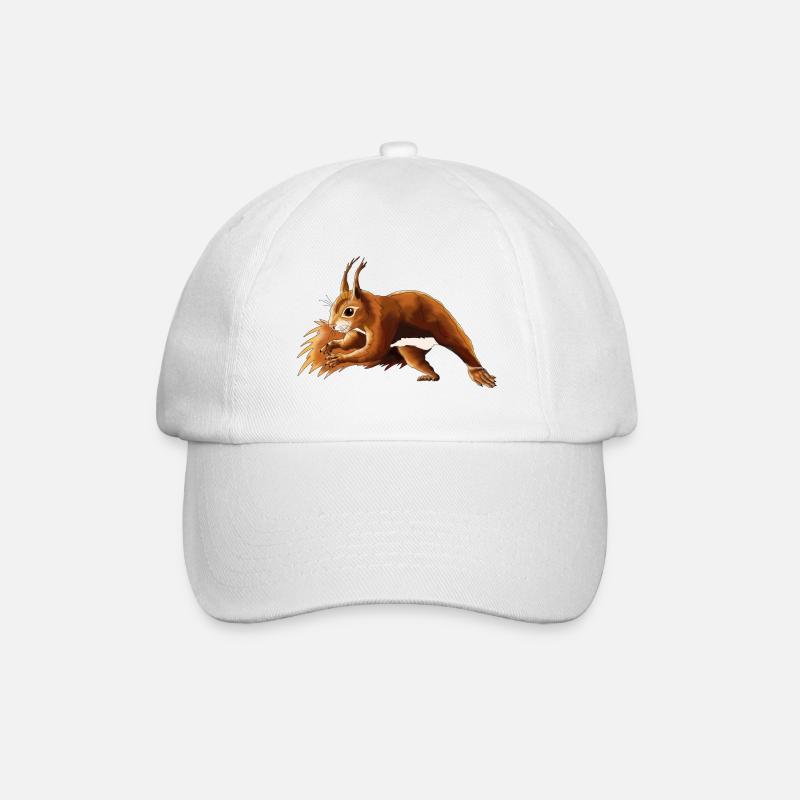 Eichhörnchen 6 - Baseballkappe - Weiß/Weiß