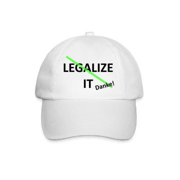 Legalize it weed Marihuana - Baseballkappe - Weiß/Weiß - Vorne