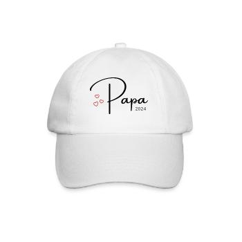 Papa 2024 - Baseballkappe - Weiß/Weiß - Vorne