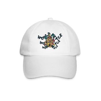 420 World Peace Tiki Style - Baseball Cap - white/white - Front