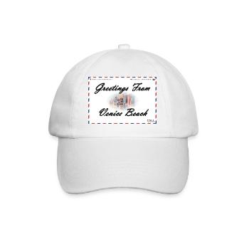 Venice Beach Souvenir-Postkarte - Baseballkappe - Weiß/Weiß - Vorne