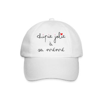 Chipie jolie à sa Mémé - Casquette classique - blanc/blanc - Devant