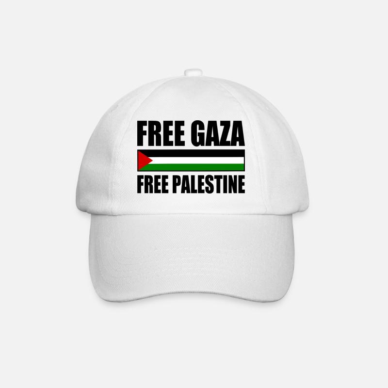 Free gaza free palestine - Baseballkappe - Weiß/Weiß