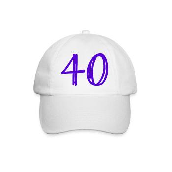 40. 40 YEARS. 40th ANNIVERSARY. 40TH ANNIVERSARY. - Baseball Cap - white/white - Front