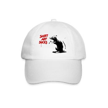 SHIRT ART SUCKS Rats Street Art - Baseball Cap - white/white - Front