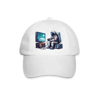 Astronaut Gaming - Baseballkappe - Weiß/Weiß - Vorne