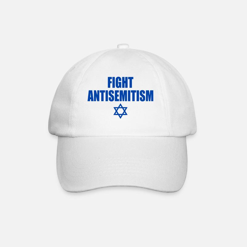 fight antisemitism - Baseballkappe - Weiß/Weiß