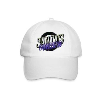 Bodybuilder Present Dinosaur Moon Dinosaurs Comic - Baseball Cap - white/white - Front
