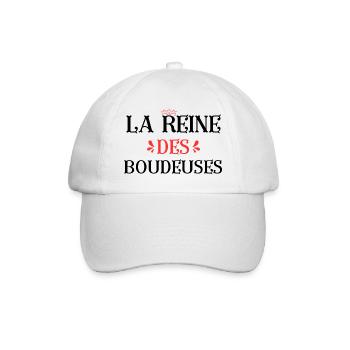 La reine des BOUDEUSES - Casquette classique - blanc/blanc - Devant