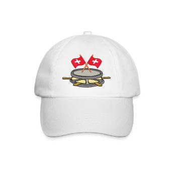 raclette, sport d'hiver, Suisse - Casquette classique - blanc/blanc - Devant
