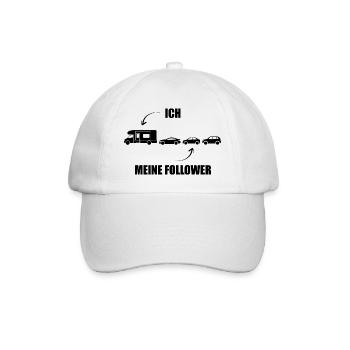 Ich und meine Follower - Wohnmobil - Stau - Baseballkappe - Weiß/Weiß - Vorne