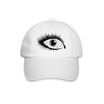 Piano Eyes - Gift Idea - Baseball Cap - white/white - Front