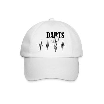 darts puls herzschlag Dart Symbol Pfeile Pfeil - Baseballkappe - Weiß/Weiß - Vorne
