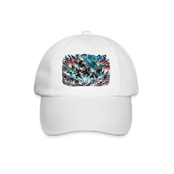 Bataille des dieux vikings pour Midgard - Casquette classique - blanc/blanc - Devant