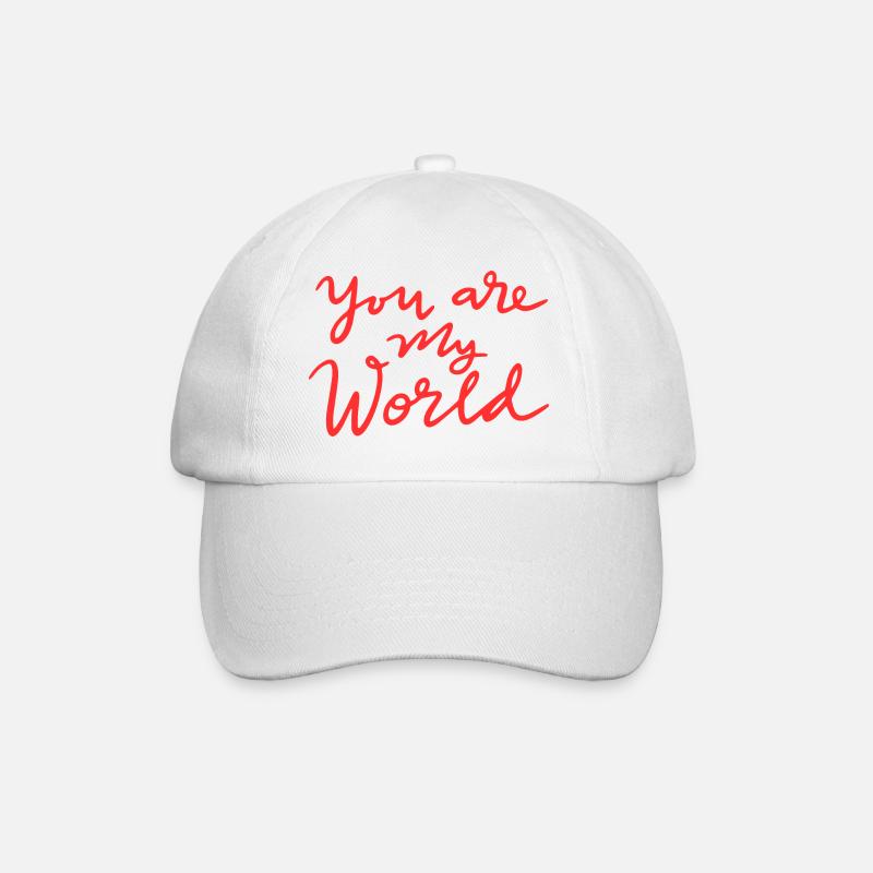 Du bist meine Welt - Baseballkappe - Weiß/Weiß