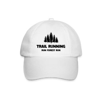 Trailrunning - Run Forest Run - Baseballkappe - Weiß/Weiß - Vorne
