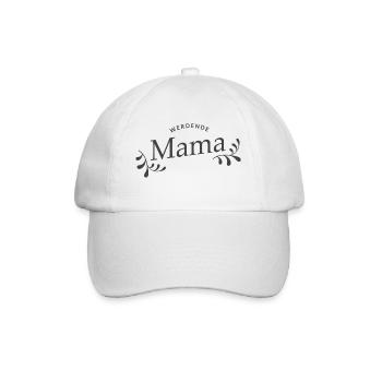 Werdende Mama - Baseballkappe - Weiß/Weiß - Vorne
