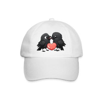 Raven Crow Couple Amour Couple Amoureux - Casquette classique - blanc/blanc - Devant