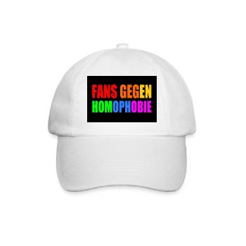 fans gegen homophobie - Baseballkappe - Weiß/Weiß - Vorne