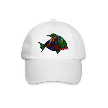fisch anglerfisch - Baseballkappe - Weiß/Weiß - Vorne