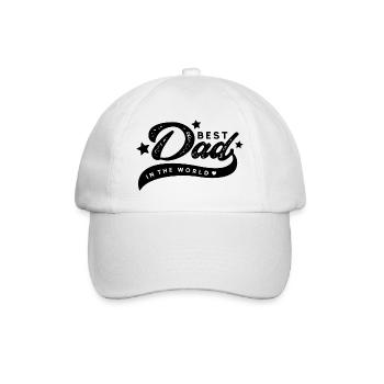 Best Dad in the World - Baseball Cap - white/white - Front
