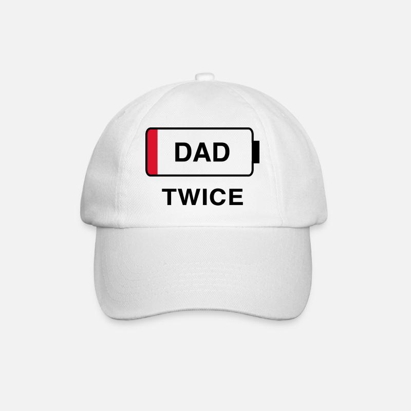 Dad twice - Baseball Cap - white/white