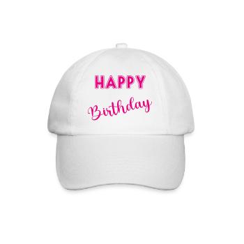 JAHRESTAG. ALLES GUTE ZUM GEBURTSTAG - Baseballkappe - Weiß/Weiß - Vorne