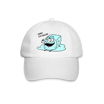 Drôle de dicton : Désolé, je suis plus cool - Casquette classique - blanc/blanc - Devant