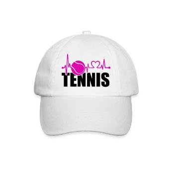 tennis love - Baseballkappe - Weiß/Weiß - Vorne