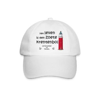 Texel, Netherlands, Saying in Dutch - Baseball Cap - white/white - Front