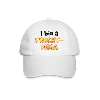 Fruchtdigga - Baseballkappe - Weiß/Weiß - Vorne