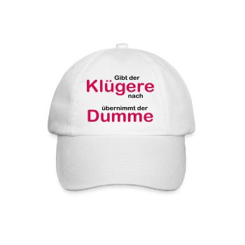 Le plus intelligent cède - Casquette classique - blanc/blanc - Devant