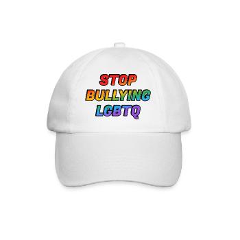 Stoppen Sie das Mobbing von LGBTQ - Baseballkappe - Weiß/Weiß - Vorne