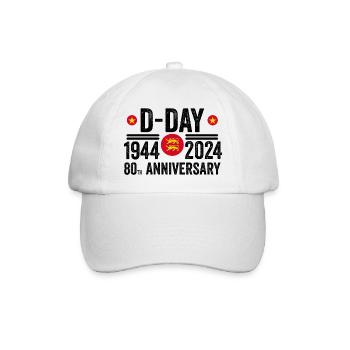 Normandy D-Day 80th Anniversary 1944 2024 - Baseball Cap - white/white - Front