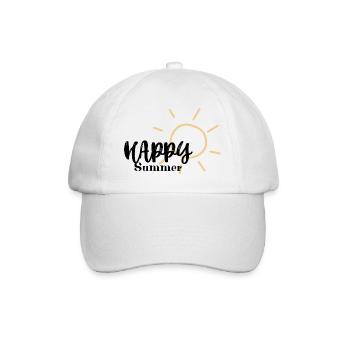 HAPPY SUMMER - Baseballkappe - Weiß/Weiß - Vorne