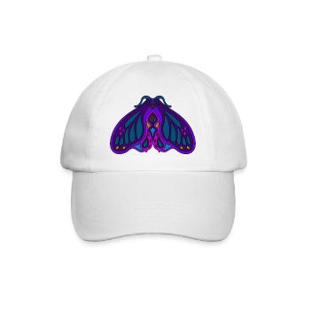 Art Nouveau Purple Moth - Baseball Cap - white/white - Front