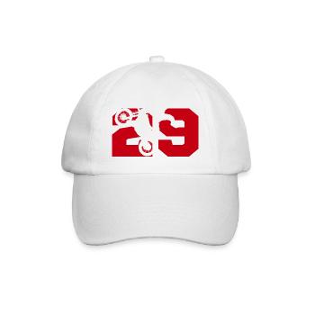 Moto 29 Biker - Baseballkappe - Weiß/Weiß - Vorne