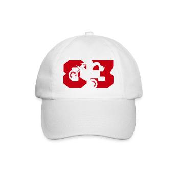 Moto 83 biker - Baseball Cap - white/white - Front