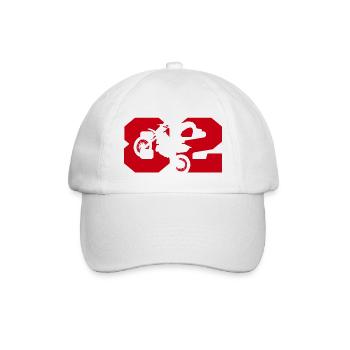 Moto 82 motard - Casquette classique - blanc/blanc - Devant