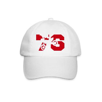 Moto 76 motard - Casquette classique - blanc/blanc - Devant